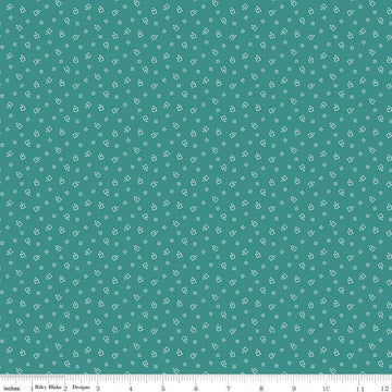 SALE Prairie Mercantile C12311 Teal - Riley Blake Designs - Geometric - Lori Holt - Quilting Cotton Fabric