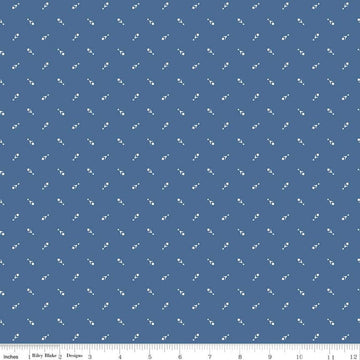 SALE Prairie Family C12316 Denim - Riley Blake Designs - Geometric - Lori Holt - Quilting Cotton Fabric