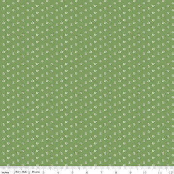 DEAL Prairie Keepsake C12317 Basil - Riley Blake Designs - Floral Flowers - Lori Holt - Quilting Cotton Fabric