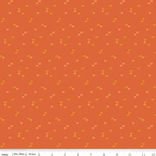 SALE Seasonal Basics Pumpkins C652 Orange - Riley Blake Designs - Halloween Thanksgiving Autumn Fall - Quilting Cotton Fabric