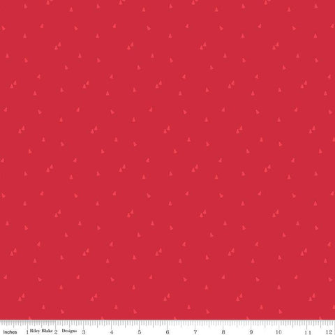 SALE Seasonal Basics Trees C654 Red by Riley Blake Designs - Christmas Pines Tone-on-Tone - Quilting Cotton Fabric