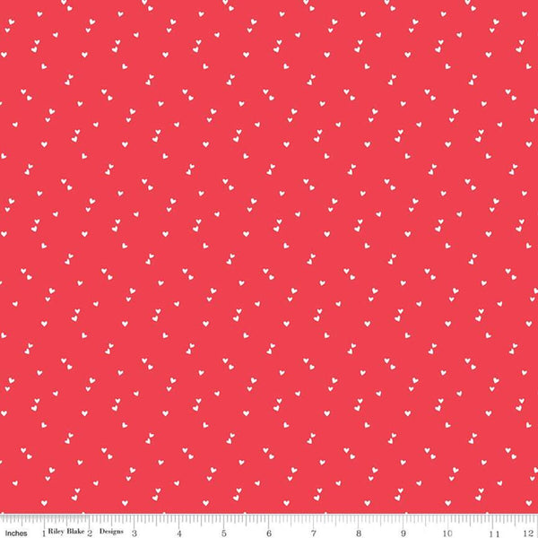 SALE Seasonal Basics Hearts C655 Red by Riley Blake Designs - Valentine's Day Valentines Valentine - Quilting Cotton Fabric