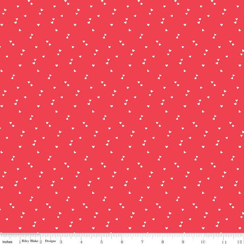 SALE Seasonal Basics Hearts C655 Red by Riley Blake Designs - Valentine's Day Valentines Valentine - Quilting Cotton Fabric