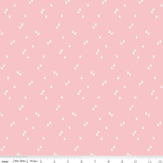 DEAL Seasonal Basics Bunnies C656 Pink - Riley Blake Designs - Easter Spring - Quilting Cotton Fabric