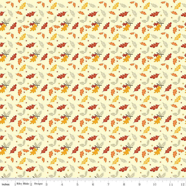 SALE Awesome Autumn Leaves C12173 Cream by Riley Blake Designs - Fall Leaf - Quilting Cotton Fabric