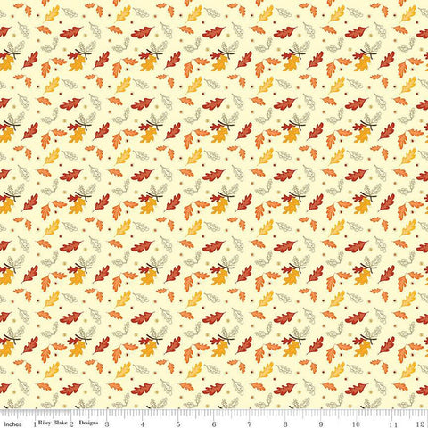 Awesome Autumn Leaves C12173 Cream by Riley Blake Designs - Fall Leaf - Quilting Cotton Fabric