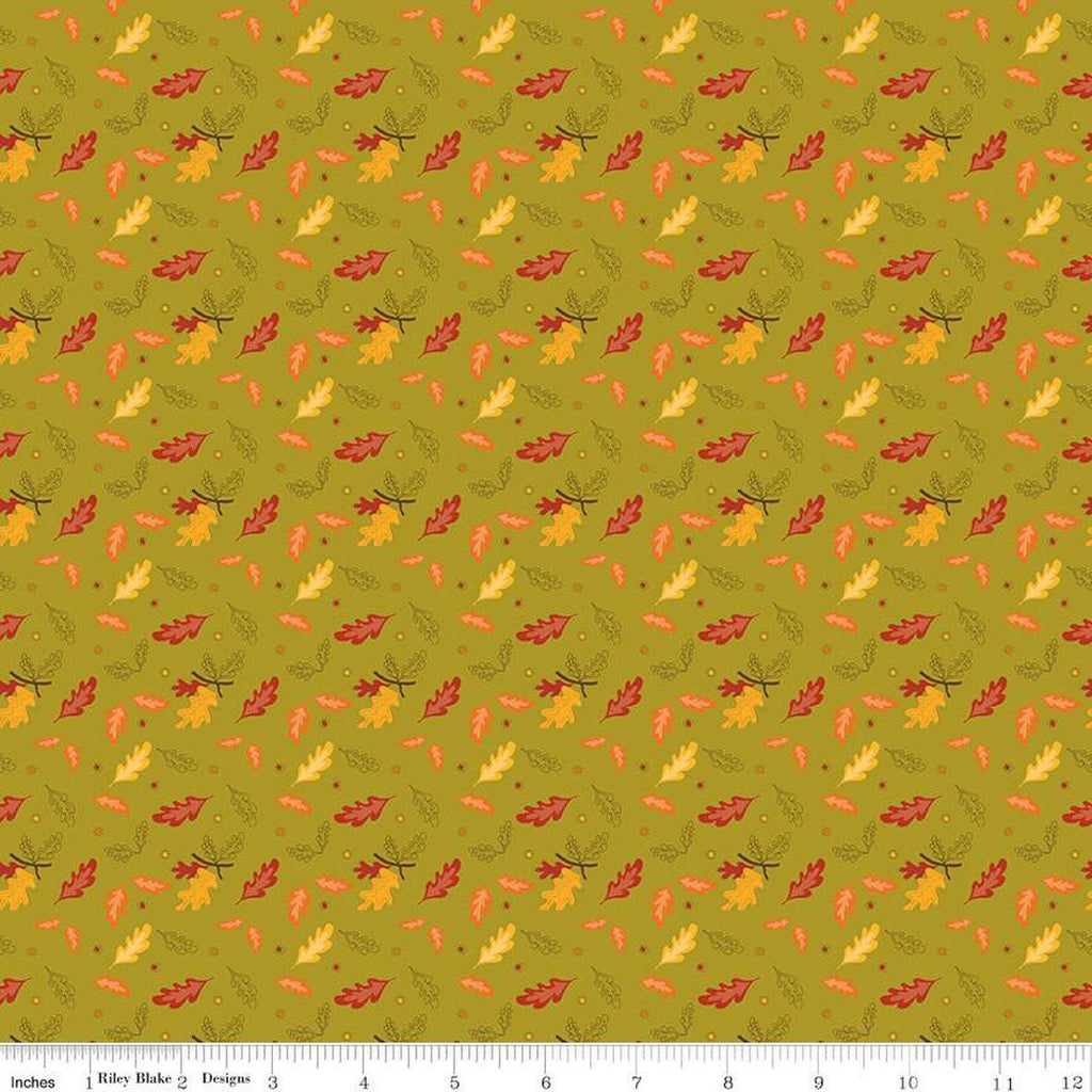 Awesome Autumn Leaves C12173 Olive by Riley Blake Designs - Fall Leaf - Quilting Cotton Fabric