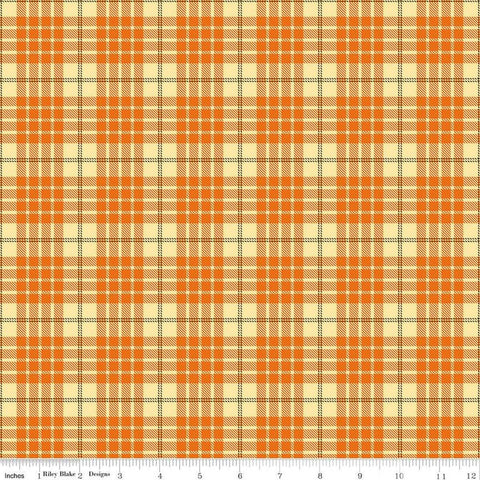 Awesome Autumn Plaid C12174 Orange by Riley Blake Designs - Fall Geometric - Quilting Cotton Fabric