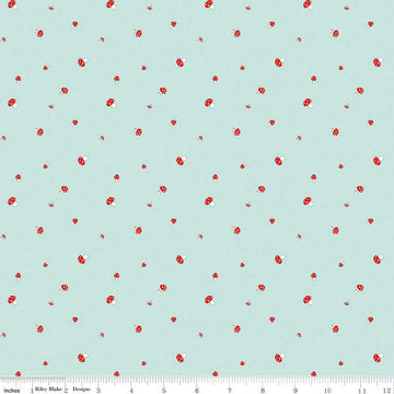 SALE Pixie Noel 2 Mushrooms C12117 Mint - Riley Blake Designs - Christmas - Quilting Cotton Fabric