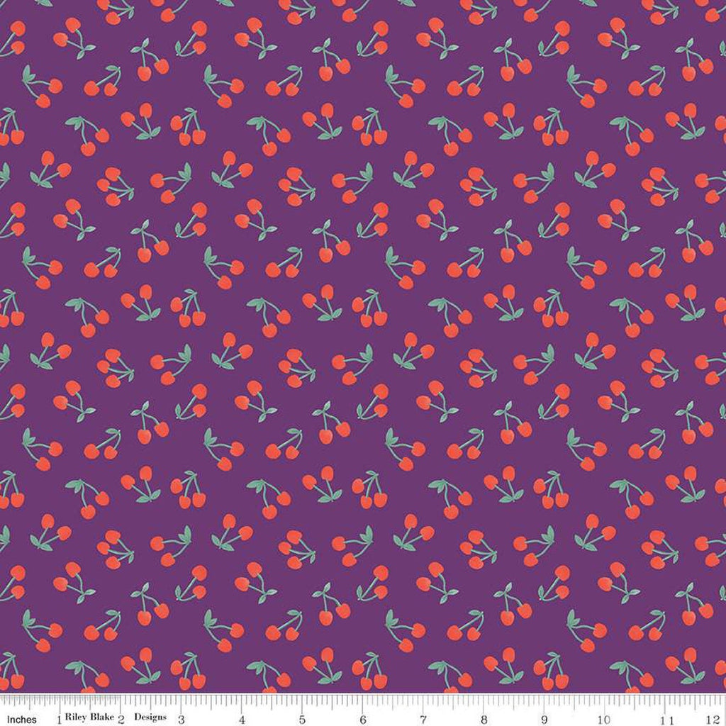 SALE Sweet Picnic Cherry C12096 Berry - Riley Blake Designs - Cherries - Quilting Cotton Fabric