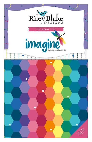 SALE Imagine Layer Cake 10" Stacker Bundle - Riley Blake Designs - 42 piece Precut Pre cut - Rainbow - Quilting Cotton Fabric