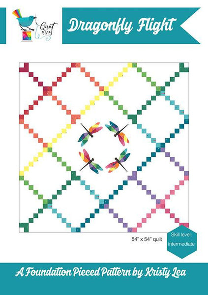 SALE Kristy Lea Dragonfly Flight Quilt PATTERN P160 - Riley Blake Designs - INSTRUCTIONS Only - Foundation Piecing