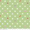 SALE Coloring on the Farm Dots C12233 Green - Riley Blake Designs - Crayola Crayons Dotted  - Quilting Cotton Fabric - Licensed Product