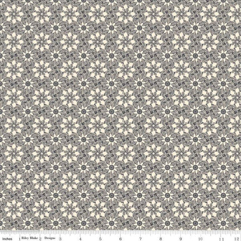 Elegance Enlightened C12222 Midnight by Riley Blake Designs - Floral Flowers Geometric - Quilting Cotton Fabric