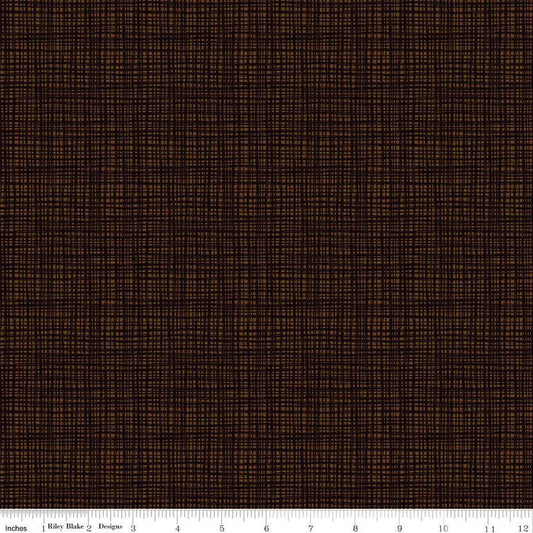 SALE Texture C610 Mocha - Riley Blake Designs - Sketched Tone-on-Tone Irregular Grid - Quilting Cotton Fabric