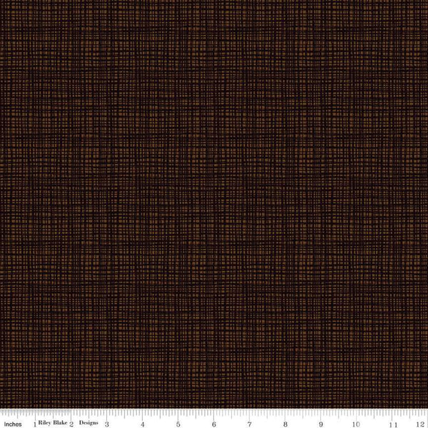 SALE Texture C610 Mocha by Riley Blake Designs - Sketched Tone-on-Tone Irregular Grid - Quilting Cotton Fabric