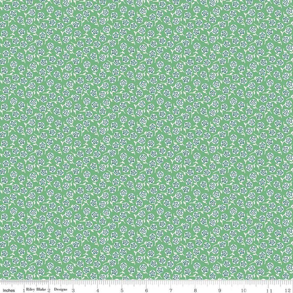 SALE Prairie Wildflowers C12305 Alpine by Riley Blake Designs - Floral Flowers - Lori Holt - Quilting Cotton Fabric