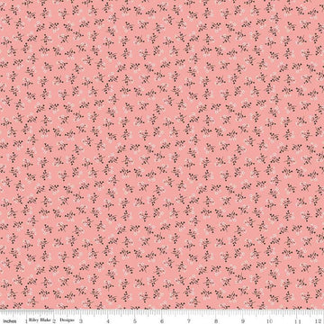 SALE Prairie Bonnet C12307 Heirloom Coral - Riley Blake Designs - Floral Flowers - Lori Holt - Quilting Cotton Fabric