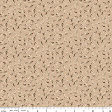 SALE Prairie Bonnet C12307 Tea Dye - Riley Blake Designs - Floral Flowers - Lori Holt - Quilting Cotton Fabric