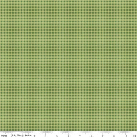 SALE Prairie Homespun C12308 Basil by Riley Blake Designs - PRINTED Gingham Check Checks - Lori Holt - Quilting Cotton Fabric