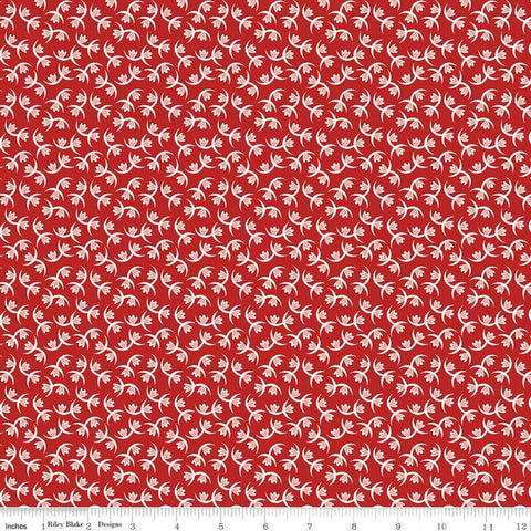 SALE Prairie Memories C12312 Schoolhouse Red by Riley Blake Designs - Floral Flowers - Lori Holt - Quilting Cotton Fabric