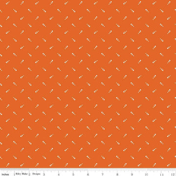 Prairie Family Autumn Orange Geometric Fabric C12316 - Lori Holt Riley Blake Quilting Cotton Fabric