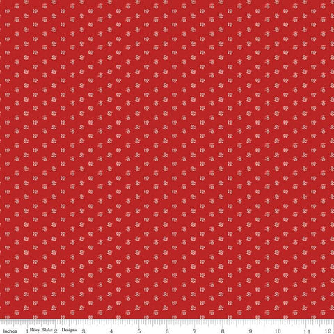 Prairie Keepsake C12317 Schoolhouse Red by Riley Blake Designs - Floral Flowers - Lori Holt - Quilting Cotton Fabric