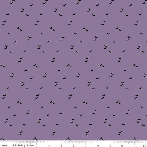 SALE Seasonal Basics Bat C651 Purple by Riley Blake Designs - Halloween Bats - Quilting Cotton Fabric