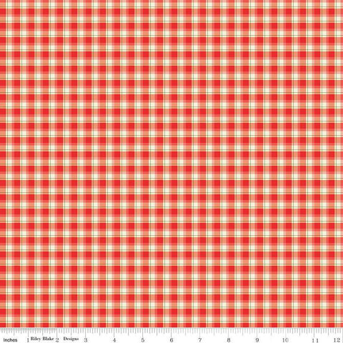 Adel in Winter Plaid C12261 Red - Riley Blake Designs - Christmas with Cream - Quilting Cotton Fabric