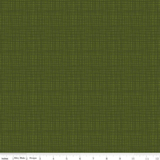 SALE Texture C610 Pine - Riley Blake Designs - Sketched Tone-on-Tone Irregular Grid - Quilting Cotton Fabric
