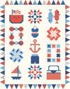 SALE Red White & Bang! Summer Sampler Boxed Quilt Kit KT-11520 - Riley Blake - Box Pattern Fabric - Patriotic - Quilting Cotton Fabric