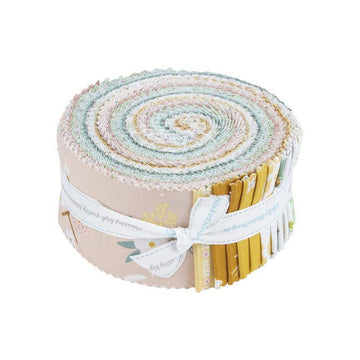 DEAL Emma 2.5 Inch Rolie Polie Jelly Roll 40-Piece - Riley Blake Designs - Precut  Bundle - Flowers Birds - Cotton Fabric