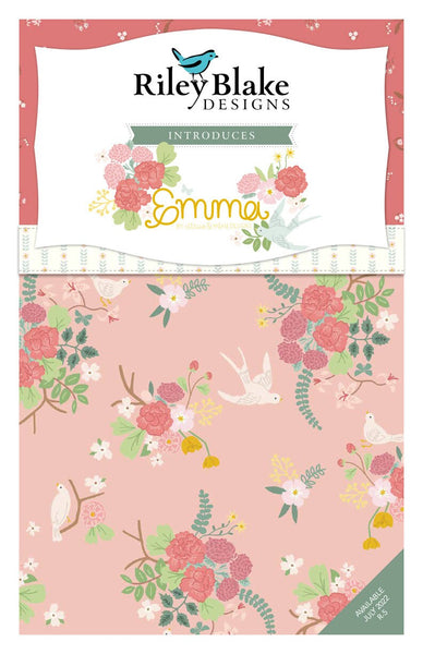 SALE Emma 2.5 Inch Rolie Polie Jelly Roll 40 pieces - Riley Blake Designs - Precut Pre cut Bundle - Flowers Birds - Cotton Fabric