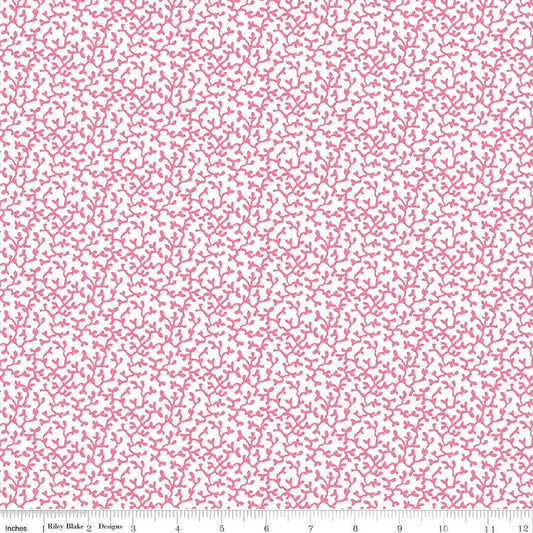 SALE Riviera Collection B Corallium C 01666452C - Riley Blake Designs - Coral Marine Lace Pink -  Liberty Fabrics  - Quilting Cotton Fabric