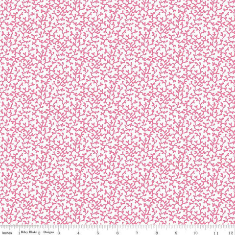 SALE Riviera Collection B Corallium C 01666452C - Riley Blake Designs - Coral Marine Lace Pink -  Liberty Fabrics  - Quilting Cotton Fabric