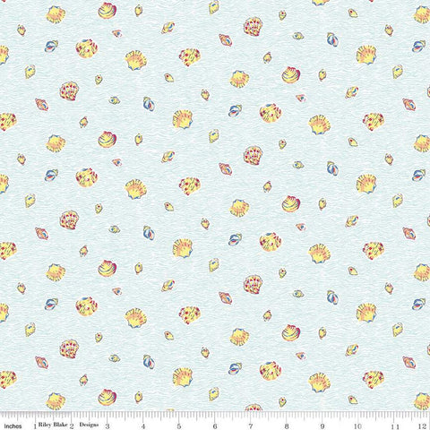 SALE Riviera Collection A Sea Shells A 01666454A - Riley Blake Designs - Beach Seashore Shell -  Liberty Fabrics  - Quilting Cotton Fabric