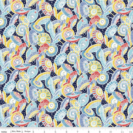 CLEARANCE Riviera Collection A Sun Parasol A 01666460A - Riley Blake Designs - Parasols - Liberty Fabrics  - Quilting Cotton Fabric