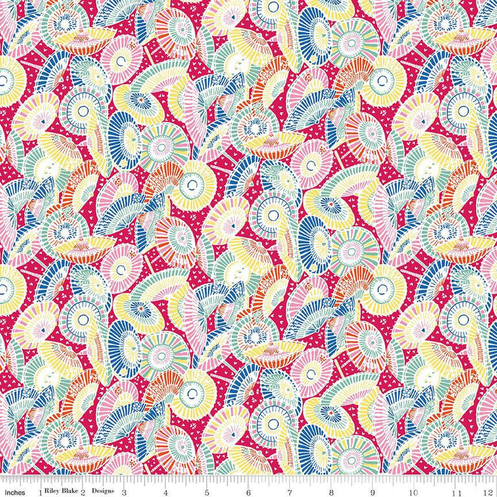 SALE Riviera Collection B Sun Parasol B 01666460B - Riley Blake Designs - Parasols - Liberty Fabrics  - Quilting Cotton Fabric