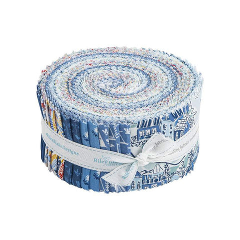 SALE Riviera Collection A 2.5 Inch Rolie Polie Jelly Roll 40 pieces - Riley Blake Precut Pre cut Bundle - Liberty Fabrics - Quilting Cotton
