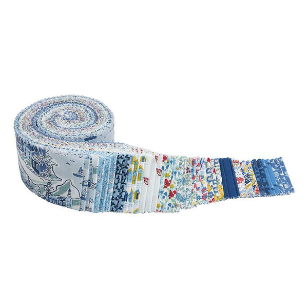 SALE Riviera Collection A 2.5 Inch Rolie Polie Jelly Roll 40 pieces - Riley Blake Precut Pre cut Bundle - Liberty Fabrics - Quilting Cotton
