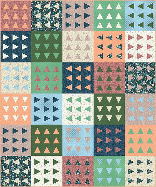 SUPER DEAL! Taren Studios Redirect Quilt PATTERN P163 - Riley Blake Designs - INSTRUCTIONs Only - Squares Triangles