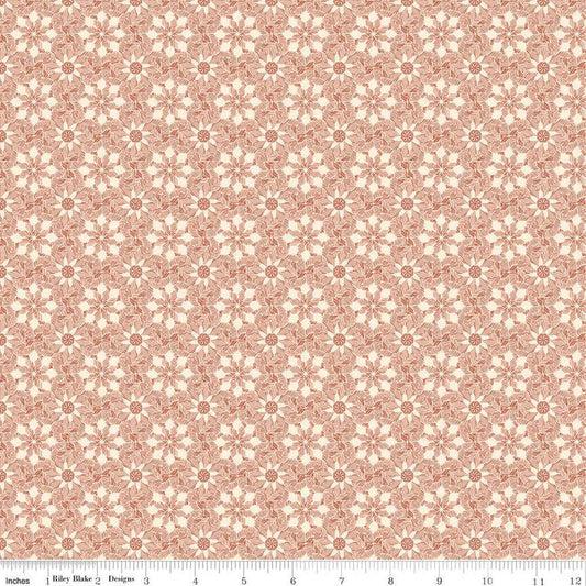CLEARANCE Elegance Enlightened C12222 Rose - Riley Blake Designs - Floral Flowers Geometric - Quilting Cotton Fabric