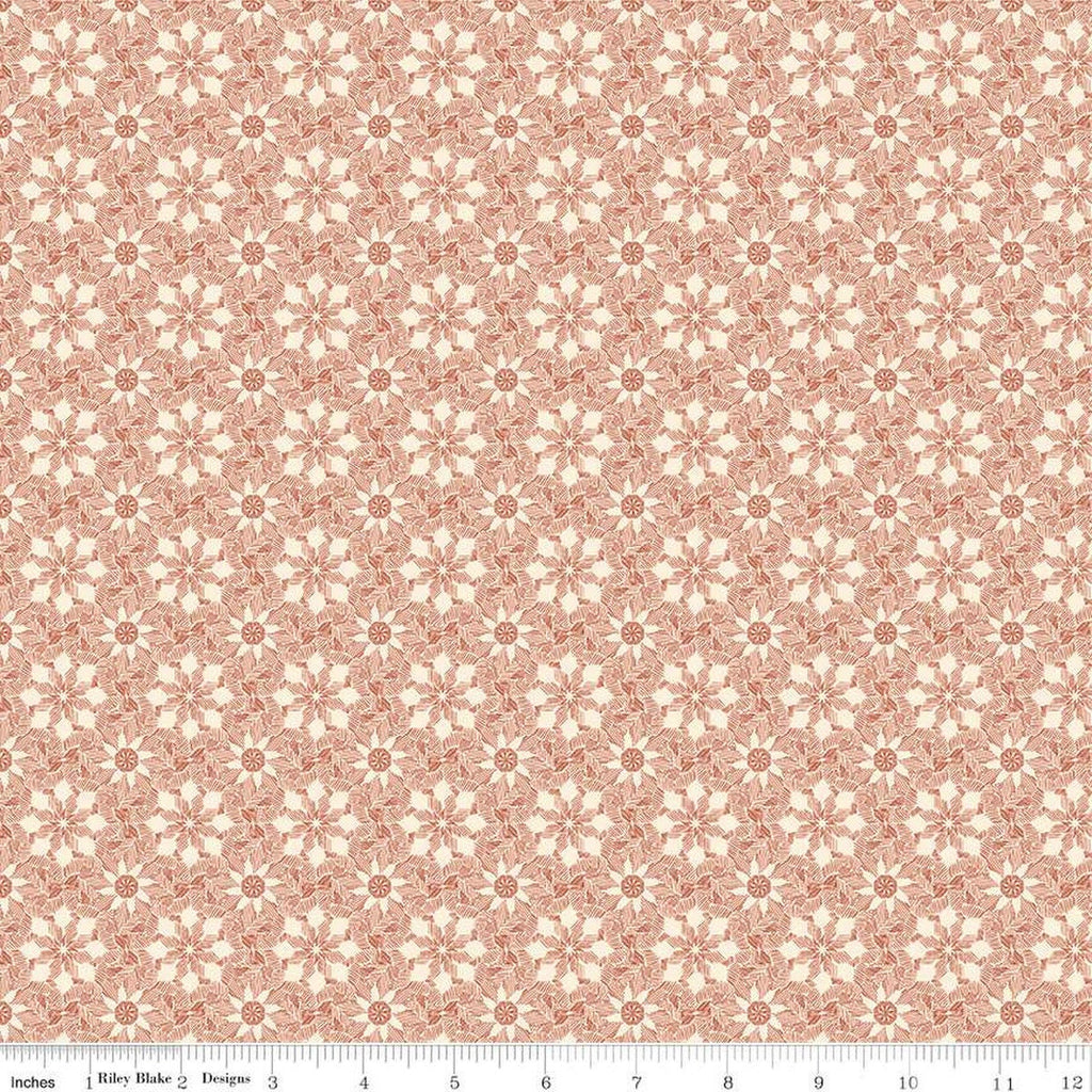 SALE Elegance Enlightened C12222 Rose by Riley Blake Designs - Floral Flowers Geometric - Quilting Cotton Fabric