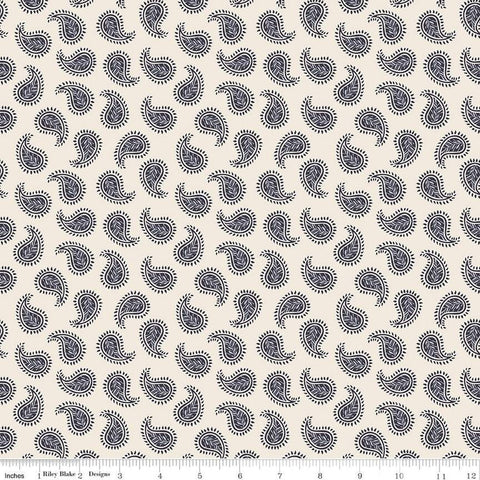 CLEARANCE Elegance Embellished C12223 Midnight by Riley Blake Designs - Paisley - Quilting Cotton Fabric