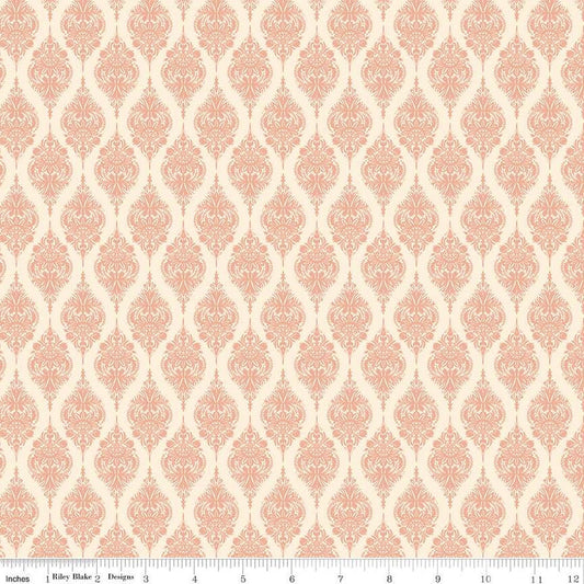 SALE Elegance Exquisite C12226 Dusty Rose - Riley Blake Designs - Damask Design - Quilting Cotton Fabric