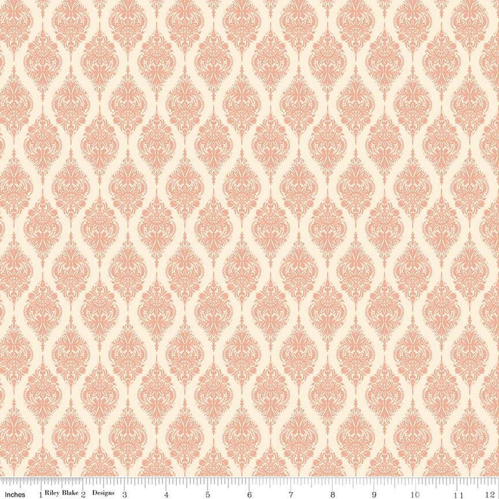 Elegance Exquisite C12226 Dusty Rose by Riley Blake Designs - Damask Design - Quilting Cotton Fabric