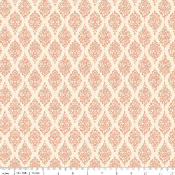 SALE Elegance Exquisite C12226 Dusty Rose by Riley Blake Designs - Damask Design - Quilting Cotton Fabric