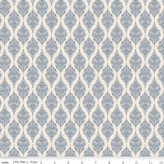 SALE Elegance Exquisite C12226 Ivory - Riley Blake Designs - Damask Design - Quilting Cotton Fabric