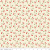 Adel in Winter Tripleberry C12268 Cream - Riley Blake Designs - Christmas Berries Squares - Quilting Cotton Fabric