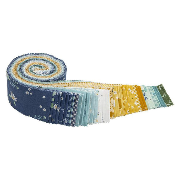 Daisy Fields 2.5 Inch Rolie Polie Jelly Roll 40 pieces - Riley Blake Designs - Precut Pre cut Bundle - Quilting Cotton Fabric